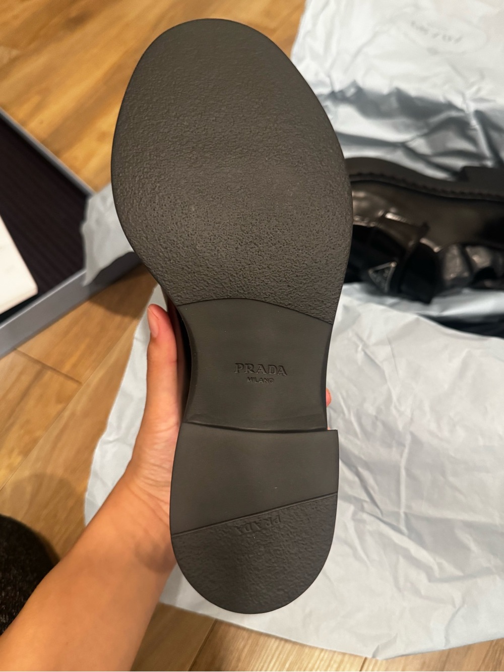 Prada Black Patent Leather Loafers - Picture 3 of 8